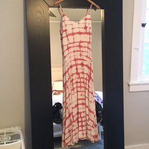 BB Dakota pink tie dye maxi dress